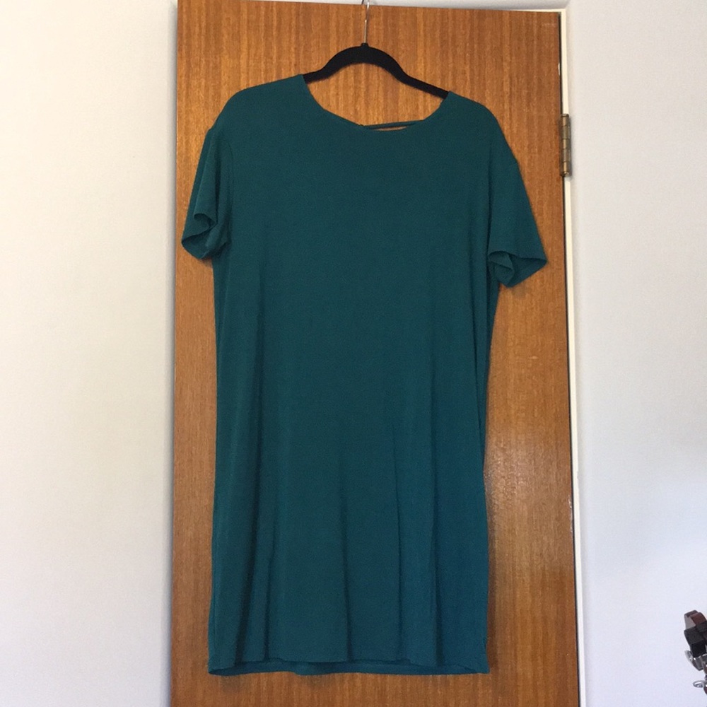 Teal Fabletics T-shirt dress, worn twice